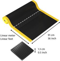 Notrax® 406 Crossrib Sof-Tred - Fáradásgátló szőnyeg Dyna-Shield réteggel és keresztbordás mintával - Fekete/sárga Méret: 91cm x linm