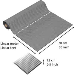 Notrax® 406 Crossrib Sof-Tred - Fáradásgátló szőnyeg Dyna-Shield réteggel és keresztbordás mintával - Szürke Méret: 91cm x linm