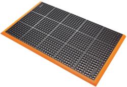 Notrax® 549 Safety Stance - Kiváló minőségű, fáradásgátló nitril szőnyeg biztonsági narancssárga élekkel Méret: 97cm x 163cm