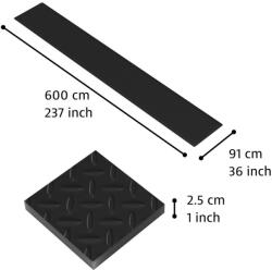 Notrax® 979 Saddle Trax - Prémium fáradtságcsillapító szőnyeg vibrációelnyelővel - Fekete Méret: 91cm x 600cm