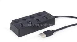 Gembird UHB-U2P4P-01 USB HUB 4 Port with Switches (fekete) (UHB-U2P4P-01) (UHB-U2P4P-01)