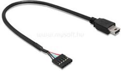 Delock USB 2.0 pin fejes anya > USB mini apa kábel, 30 cm (DL83170) (DL83170)