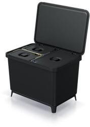 Prosperplast SYSTEMA szemetes kuka 1x23l + 2x10l fekete (NKS60W3-S411) - epenta