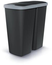 Prosperplast Hulladékgyűjtő Prosperplast COMPACTA Q DUO, 45 l fekete, világosszürke fedéllel (NDAB45-429U/S411) - epenta