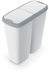 Prosperplast Hulladékgyűjtő Prosperplast COMPACTA Q DUO, 50 l hamu színben, világosszürke fedéllel (NDAB50-429U/427C)