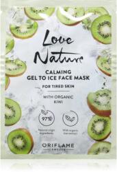 Oriflame Love Nature Gel To Ice Organic Kiwi nyugtató arcmaszk fáradt bőrre 10 ml