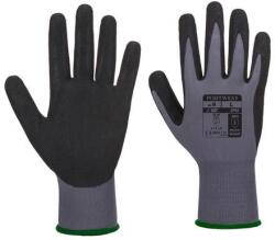 Védőkesztyű, nitril, XL méret "Dermiflex Aqua", szürke-fekete (MED149)