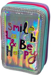 S-Cool Penar neechipat cu 3 fermoare S-COOL SC3173 Fancy, Motiv smile (SC3173/SMILE) Penar