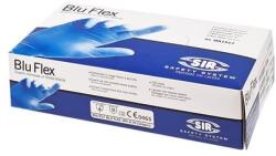  Védőkesztyű, egyszer használatos, latex mentes, nitril, S méret, 100 db, púder nélküli "Blu Flex (ME942)