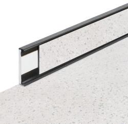 Fortelock Business padló, Light Pure Gray mintázat, szegélyléc, sötétszürke fuga