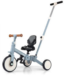 Milly Mally Gyerek háromkerekű bicikli 5az1-ben Milly Mally Optimus Max tolókarral denim