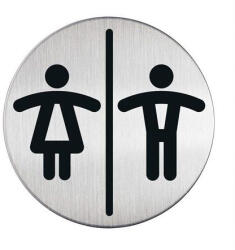 DURABLE Információs piktogram, öntapadó, DURABLE "Női-Férfi WC (DB492023)