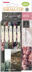 Zebra Zseléstoll, 0, 33 mm, nyomógombos, ZEBRA "Sarasa Clip Calming Moment", 5 különböző szín (TZ82316) - onlinepapirbolt