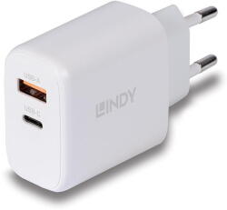 Lindy Incarcator de retea 1xUSB-A +1xUSB Type-C 65W Alb (LY-73428) - vexio