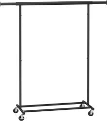 Songmics Gurulós ruhaállvány, 92-132×45×160 cm, fekete (81082) - alza