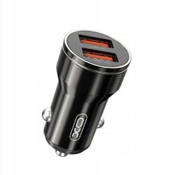 XO autós töltő CC48 2x Usb 2, 4A fekete (CC48)