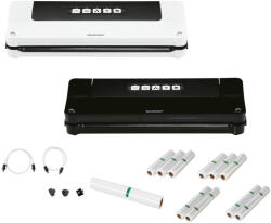 SilverCrest SV 125 C6 / C7 XL dupla Maxi-Pack Wet & Soft sous-vide vákuumcsomagoló fóliahegesztő, lágyvákuum funkcióval, 11 x 3 méter vákuumfóliával (SV125_C6_XL)