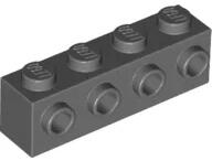 LEGO® 30414c85 - LEGO sötétszürke kocka 1 x 4 méretű oldalán 4 bütyökkel (30414c85)