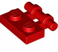 LEGO® 2540c5 - LEGO piros lap 1 x 2 méretű fogantyúval a végén (2540c5)