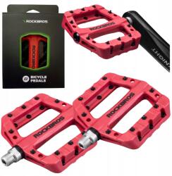Rockbros Platform pedálok Rockbros Platform pedálok könnyű piros (2017-12C NYLON RED CZERWONY)