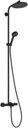 Hansgrohe Activera S Showerpipe EcoSmart 240 Ecostat Fine kádtöltő termosztátos zuhanyrendszer, matt fekete 28871670 (28871670)