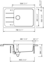 SCHOCK Formhaus D-100LS Alulról beépíthető - Onyx (FOMD100LSUGON)