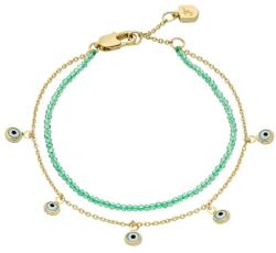 Fossil Bratara Fossil Sutton Evil Eye dubla cu cristale JA7284710