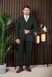 Elite Fashion Sötétzöld háromrészes slim Öltöny - elitedivat - 120 990 Ft