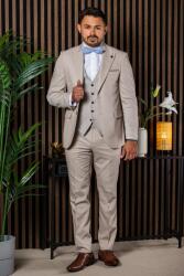 Elite Fashion Beige háromrészes slim Öltöny - 52 ( m-l )