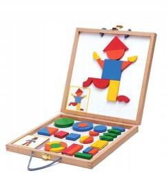 DJECO Bőrönd mágneses tábla fa építőkockák Djeco (DJ03130)