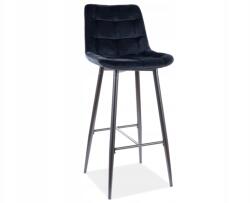 Signal Félhoker bárszék Chic H-1 Velvet fekete Sig (CHICH1VCC)
