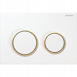 Geberit Omega20 indítógomb, első/felső, fehér-arany-fehér (115.085.KK.1)