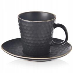 Orion Kerámia csészealj fekete Tea Time 235 ml /Orion (8592381194215)