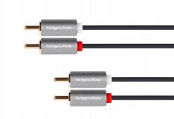 Krüger&Matz Kábel 2RCA-2RCA 3m Kruger&Matz Basic (KM1211)