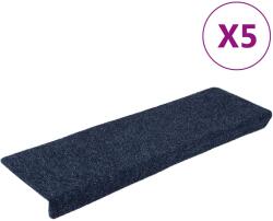 vidaXL 5db tűlyukasztott antracitszürke szövet lépcsőszőnyeg 65x21x4cm (149732)