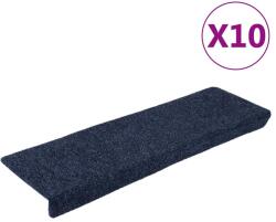 vidaXL 10 db antracitszürke tűlyukasztott lépcsőszőnyeg 65x21x4 cm (149733)