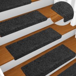 vidaXL 5 db szürke tűlyukasztott lépcsőszőnyeg 65x21x4 cm (149724)