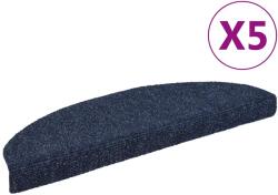 vidaXL 5 db kék tűlyukasztott öntapadó lépcsőszőnyeg 65 x 21 x 4 cm (149708)