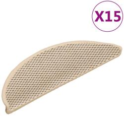 vidaXL 15 db szizál hatású berber öntapadó lépcsőszőnyeg 56x17x3 cm (326869)
