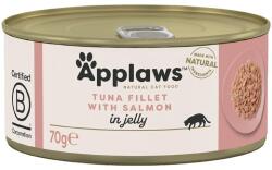 Applaws Konzerv macskáknak tonhalfilével és lazaccal zselében 12 x 70 g
