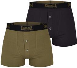 Lonsdale Мъжки боксерки Lonsdale 2 Pack Boxer Shorts Mens - Black/Khaki