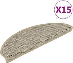 vidaXL 15 db szizálhatású világoszöld öntapadó lépcsőszőnyeg 65x21x4cm (326875)
