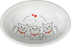 AniOne CatLove kerámiatál ovális fehér 200ml