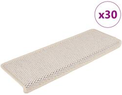 vidaXL 30 db lépcsőszőnyegek öntapadós szizál kinézetű 65x21x4 cm (3365893)