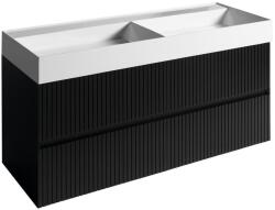 SAPHO FILENA mosdótartó szekrény, 118x51, 5x43cm, strip matt fekete (FID1212BS) (FID1212BS)