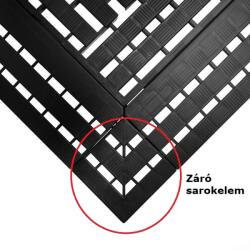 AVRubber Sarok záróelem fekete munkahelyi biztonsági szőnyeghez 60x120 cm