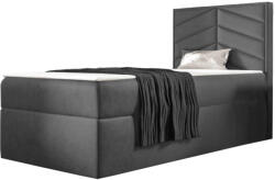 Miló Bútor St7 boxspring ágy, sötétszürke, jobbos (70 cm) - smartbutor