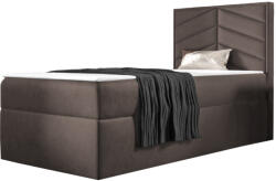 Miló Bútor St7 boxspring ágy, sötétbarna, jobbos (80 cm) - smartbutor