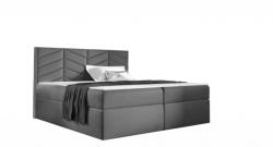 Miló Bútor St6 boxspring ágy, sötétszürke (140 cm) - smartbutor