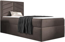 Miló Bútor St7 boxspring ágy, sötétbarna, balos (70 cm) - smartbutor